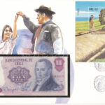 Chile 1983. 100P felbélyegzett borítékban, alkalmi bélyegzéssel T:I Chile 1983. 100 Pesos in envelope with stamp and cancellation C:UNC
