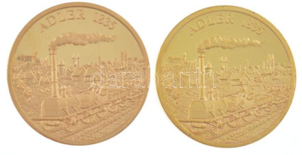 Németország 1991. 'Adler 1835' kétoldalas bronz emlékérem (2xklf) (30mm) T:PP Germany 1991. 'Adler 1835' Br medallion (2xdiff) (30mm) C:PP