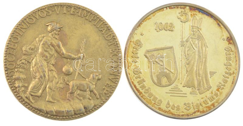 Németország 1987. 'Ratzeburrg 925 / Ratzeburg alapítása 1062' kétoldalas emlékérem (35mm) + DN (1561) 'Michelangelo 88 éves' firenzei emlékérem utánzata (35mm) T:1- Germany 1987. '925 Jahre Ratzeburg / Erste Gründung des Bistums - Image 2
