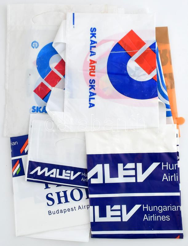 12 db retro szocereál reklám szatyor. Malév. Aranypók, Centrum, Skála