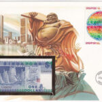 Szingapúr 1987. 1D felbélyegzett borítékban, bélyegzéssel T:I Singapore 1987. 1 Dollar in envelope with stamp and cancellation C:UNC
