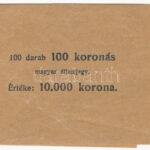 Ausztria 1922. 100K (7db) + magyar 100K eredeti kötegelője T:III,III- Austria 1922. 100 Kronen (7pcs) + Hungarian 100 Korona original wrapper C:F,VG - Image 3