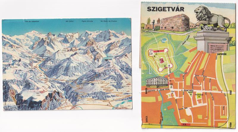 15 db MODERN térképes képeslap / 15 modern map motive postcards - Image 2