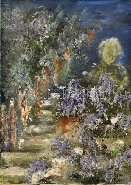 Jelzés nélkül: Virágzás. Olaj, vászon. 70x50 cm.