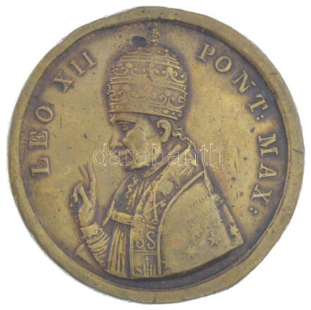 Olasz Államok / Pápai Állam 1826. 'XII. Leó pápa / Emlék az 1826. évi jubileumi évre' kétoldalas bronz emlékérem a Szent Kapu megnyitása alkalmából az osztrák klerikusok számára (38mm) T:2- ütésnyom, fülnyom Italian States /
