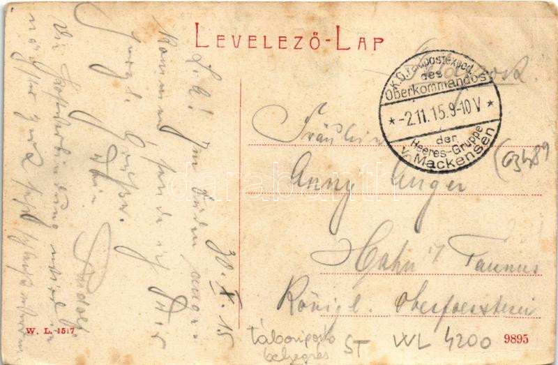 1915 Orsova, Honvéd laktanya. W.L. 1517. / K.u.k. military barracks (EB) - Image 2