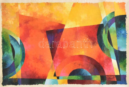 Szekeres József (1944-): Kompozíció, 2009. Olaj, vászon. Jelzett. Vakráma nélkül, feltekerve. Kisebb törésnyommal. 58,5x83 cm