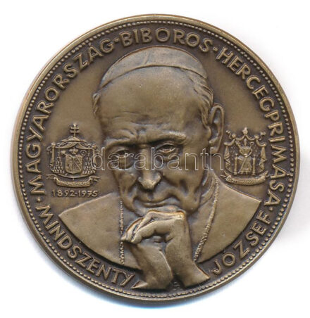 1978. 'Mindszenty József Magyarország bíboros hercegprímása / Esztergom 1978' kétoldalas bronz emlékérem (38mm) T:1-