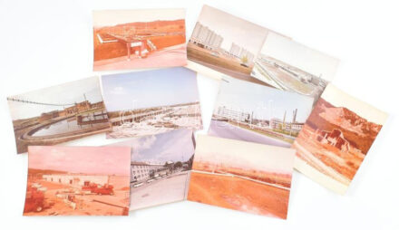 10 db ipari létesítményeket ábrázoló fotó (Ózd, cementgyár, stb.), 14x10 cm és 18x13,5 cm között