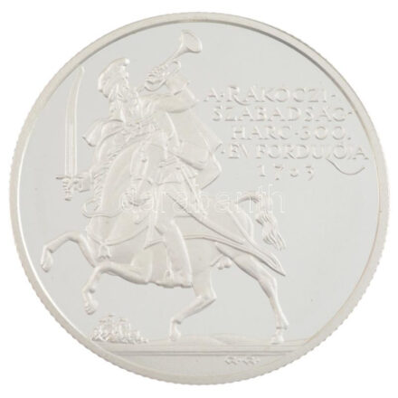 2003. 5000Ft Ag 'Rákóczi szabadságharc 300. évfordulója' tanúsítvánnyal, tájékoztatóval T:PP Adamo EM186