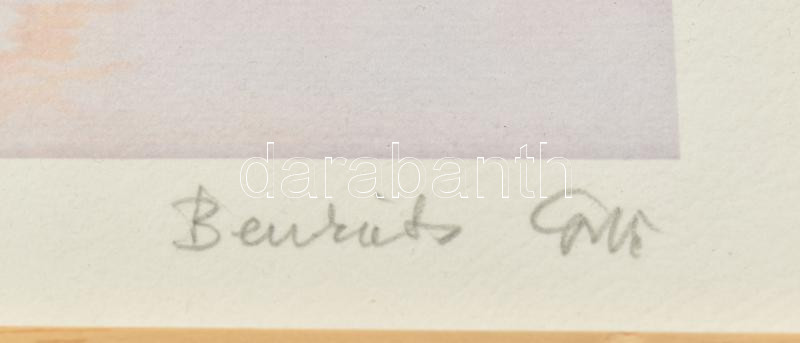 Benkovits György (?-): Ködös Szentendre. Computer print, papír, jelzett. számozott (4/6). Üvegezett fakeretben. 20×20 cm - Image 2