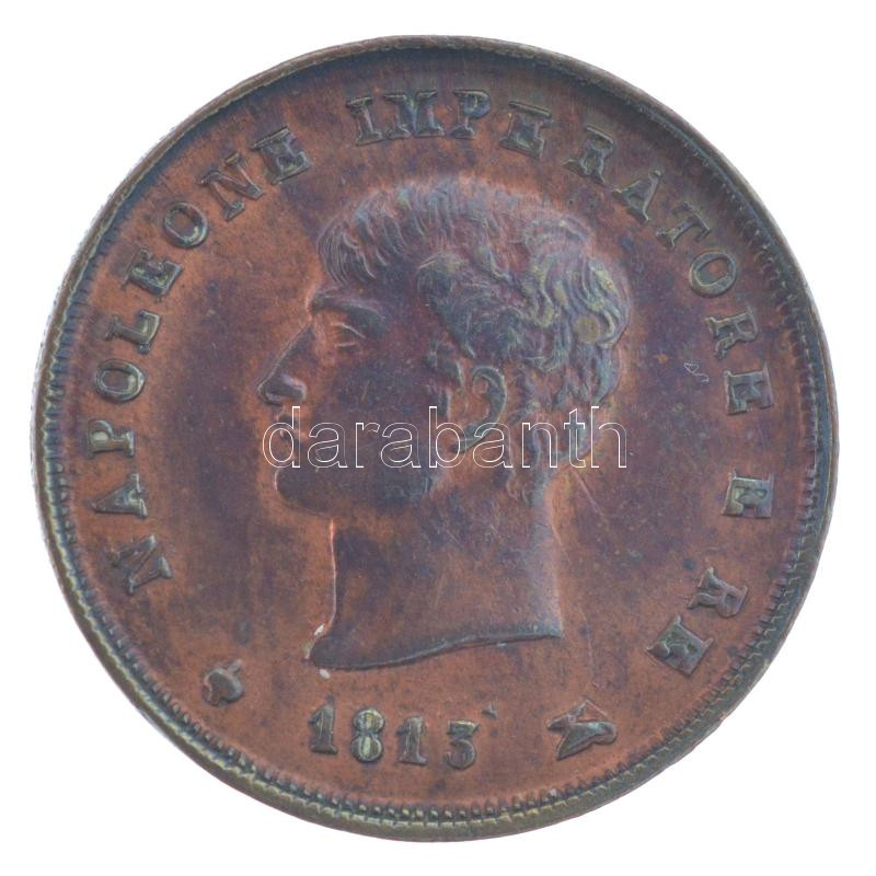 Olasz Államok / Napóleon Királysága 1813M 3c bronz T:1-,2 patina, kis ph Italian States / Kingdom of Napoleon 1813M 3 Centesimi bronze C:AU,XF patina, small edge error - Image 2