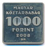 2008. 1000Ft Cu-Ni 'Telefonhírmondó - Puskás Tivadar' tájékoztatóval T:PP patina Adamo EM2166 - Image 2
