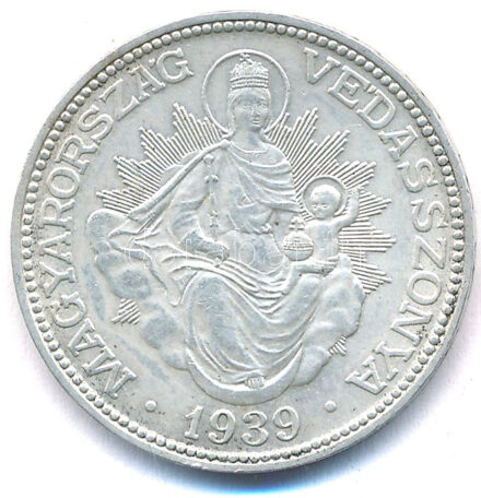 1939. 2P Ag 'Madonna' T:1-,2 kis ph Adamo P7