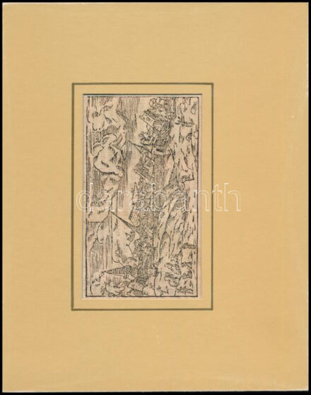 XVI. sz. fametszet, német ny. könyvből, papír, jelzés nélkül. Paszpartuban. 7x12,5 cm