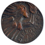 DN 'Derkovits Gy Galéria' egyoldalas bronz emlékérem CZF? szignóval (85mm) T:1-