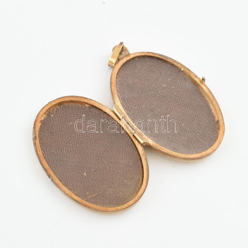 Arany (Au/14k) fényképtartós medál, jelzett, 3,5x2,3cm, bruttó: 6,2g - Image 2