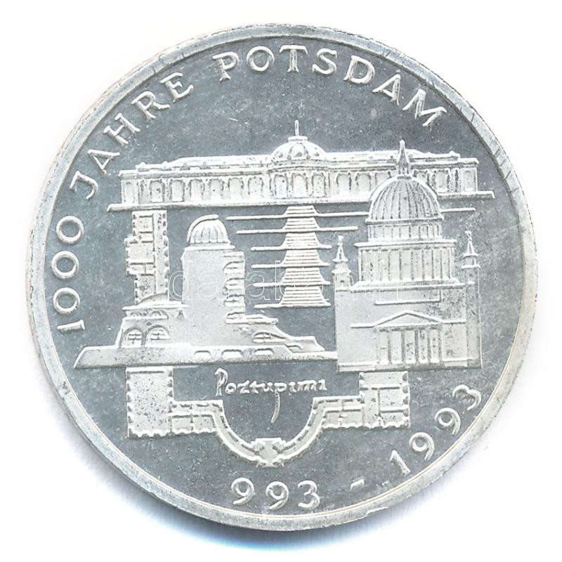 Németország 1993F 10M Ag '1000 éves Potsdam' T:1-,2 patina, kis ph Germany 1993F 10 Mark Ag '1000th Anniversary - Potsdam' C:AU,XF patina, small edge error Krause KM#180
