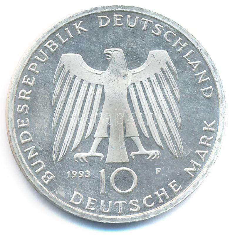 Németország 1993F 10M Ag '1000 éves Potsdam' T:1-,2 patina, kis ph Germany 1993F 10 Mark Ag '1000th Anniversary - Potsdam' C:AU,XF patina, small edge error Krause KM#180 - Image 2