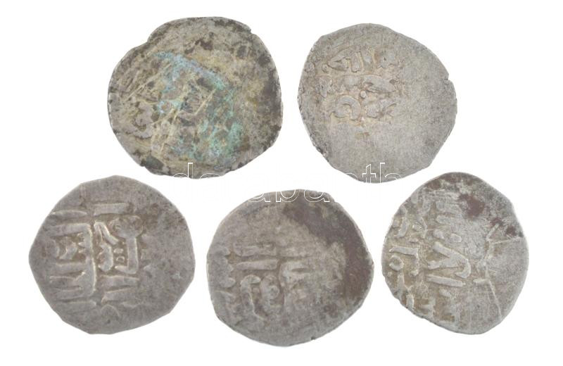 Mameluk Birodalom ~13-15. század Dirham Ag (5xklf) (1,68-3,55g) T:3 Mamluk Sultanate ~13-15. century Dirham Ag (5diff) (1,68-3,55g) C:F - Image 2