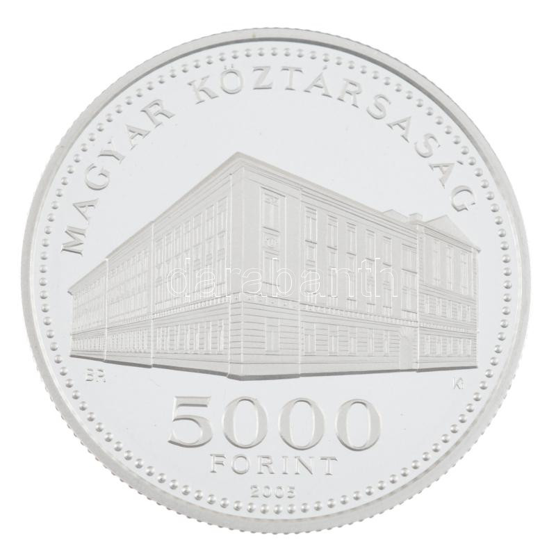2005. 5000Ft Ag 'Károli Gáspár Református Egyetem' kapszulában, tanúsítvánnyal, tájékoztatóval T:PP Adamo EM198