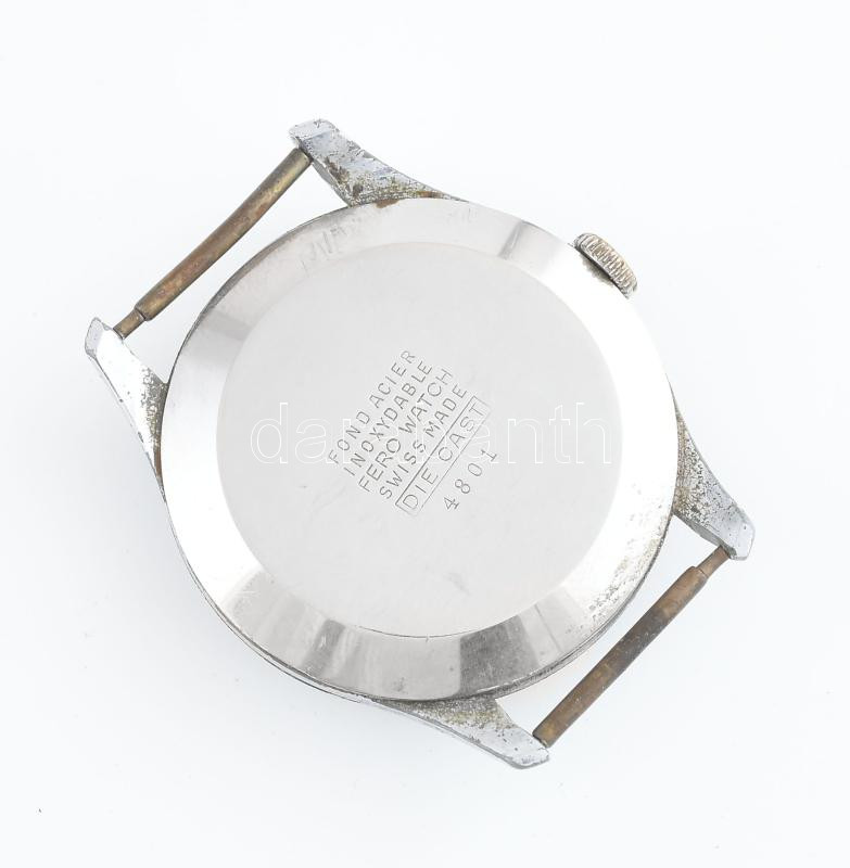Ferro automata karóra, sorszámozott inox tokkal, dekoratív számlappal. Kissé kopott, nem kipróbált állapotban, d: 34 mm - Image 2