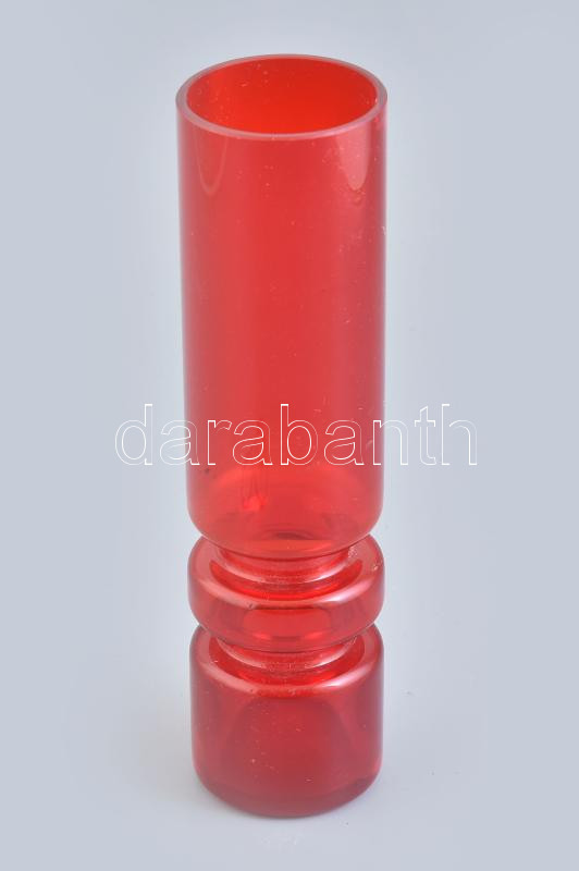 Svéd design üvegváza, jelzés nélkül, hibátlan, m: 25 cm, terv: Aseda