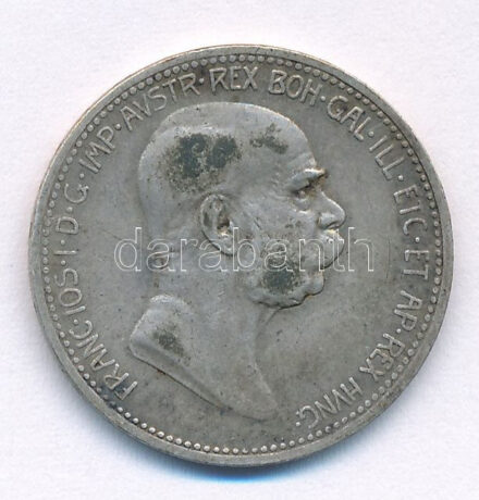 Ausztria 1908. 1K Ag 'Ferenc József - Jubileum' T:2- patina Austria 1908. 1 Corona Ag 'Franz Joseph - Jubilee' C:VF patina Krause KM#2808