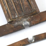 Retró réz gyertyatartó, jelzés nélkül, sérült, m: 16 cm - Image 2