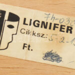 Lignifer retró bronz doboz, fabetétekkel, üveg berakással, jelzett, hibátlan, 10x19x4 cm - Image 4