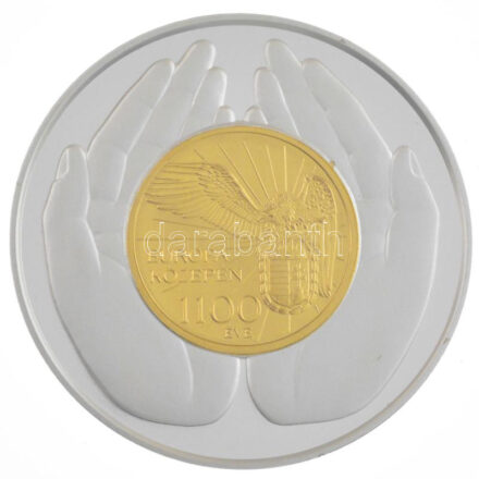 2002. 'Európa közepén 1100 éve' ezüstözött és aranyozott emlékérem (42,5mm) T:1- (PP)