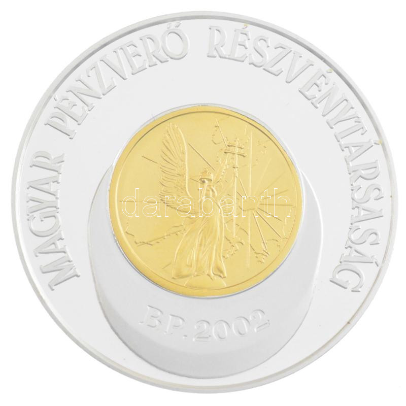 2002. 'Európa közepén 1100 éve' ezüstözött és aranyozott emlékérem (42,5mm) T:1- (PP) - Image 2