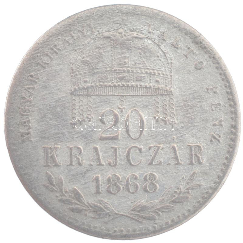 1868KB 20kr Ag 'Magyar Királyi Váltó Pénz' T:2- Adamo M11.1