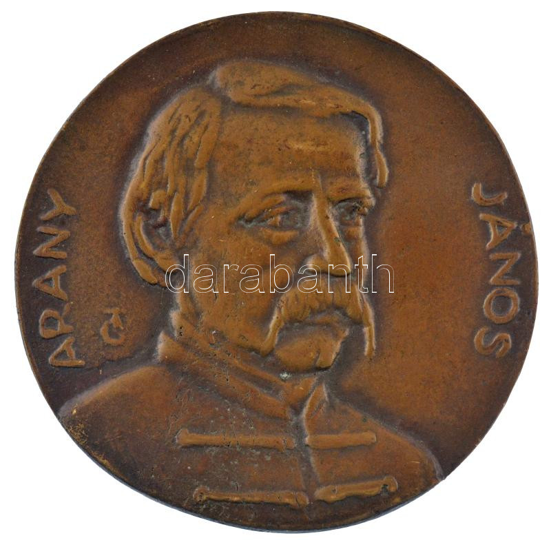 Tőrös Gábor (1934-2021) DN 'Arany János 1818-1882' bronz emlékérem (118mm) T:1-