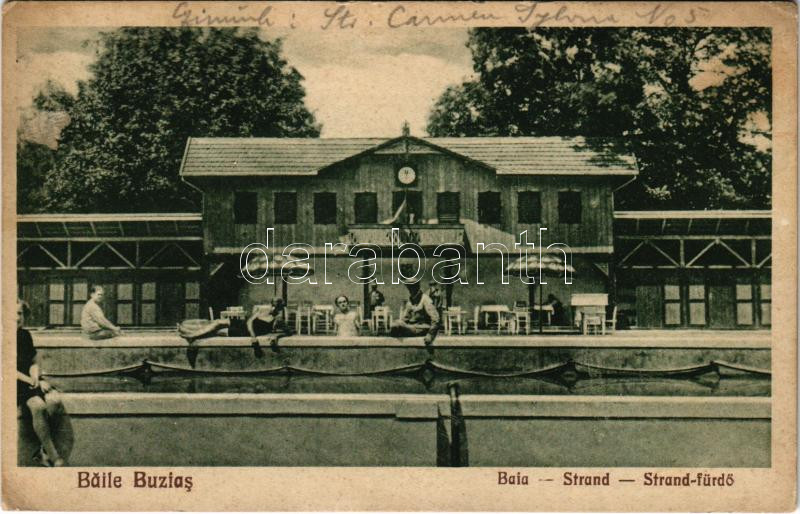 1931 Buziásfürdő, Baile Buzias; Baia / Strand / fürdő / spa (Rb)