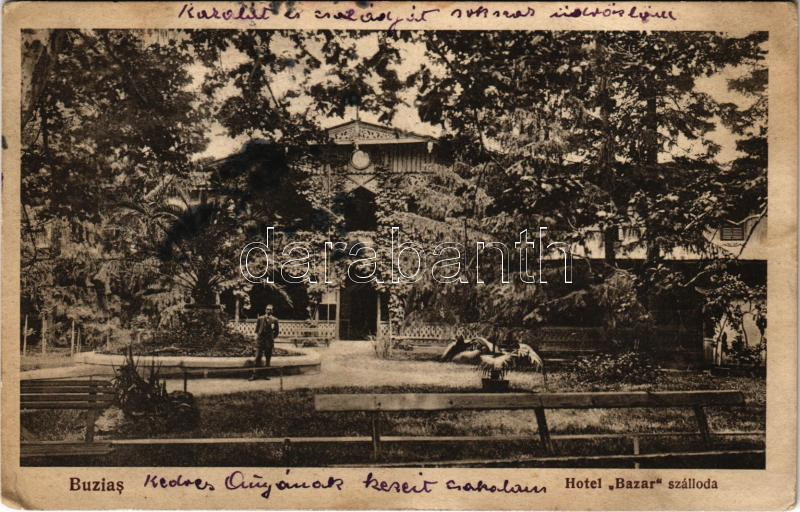 1932 Buziásfürdő, Baile Buzias; Bazar szálloda / hotel (Rb)
