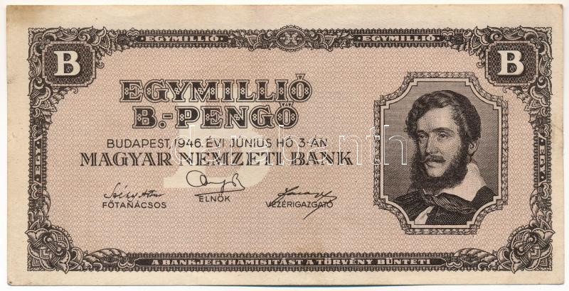 1946. 1.000.000BP T:II-,III folt Adamo P37