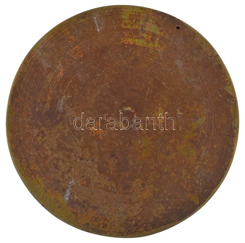 Tőrös Gábor (1934-2021) DN 'Kós Károly' öntött bronz emlékérem (135mm) T:1- hátoldalán furat - Image 2