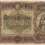 1920. 5000K piros '5B01 463603' sorszámmal, 'Orell Füssli Zürich' nyomdahely jelöléssel T:III- restaurálva Adamo K38