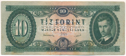 1949. 10Ft 'A 028 016658', hamis 'MINTA' perforációval T:III folt