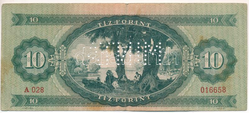 1949. 10Ft 'A 028 016658', hamis 'MINTA' perforációval T:III folt - Image 2