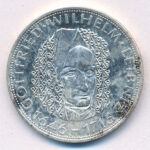 NSZK 1966D 5M Ag 'Wilhelm Leibniz' T:1 patina FRG 1966D 5 Mark Ag 'Wilhelm Leibniz' C:UNC patina Krause KM#119