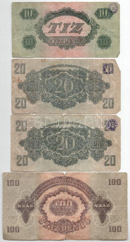 9 darabos vegyes magyar és külföldi bankjegy és érme tétel, közte 10Ft 1969, 1944. 20P 'A Vöröshadsereg parancsnoksága', Lengyelország 1982. 100Zł T:III-III-,2- - Image 4