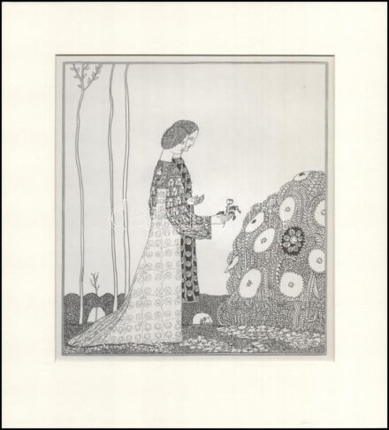 Kozma Lajos (1884-1948): Virágok. Cinkográfia, papír, jelzett a cinkográfián, körbevágott, 22×21 cm