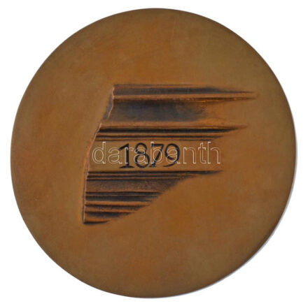 1979. '1879 - tiszai árvíz' egyoldalas bronz emlékérem (119mm) T:1