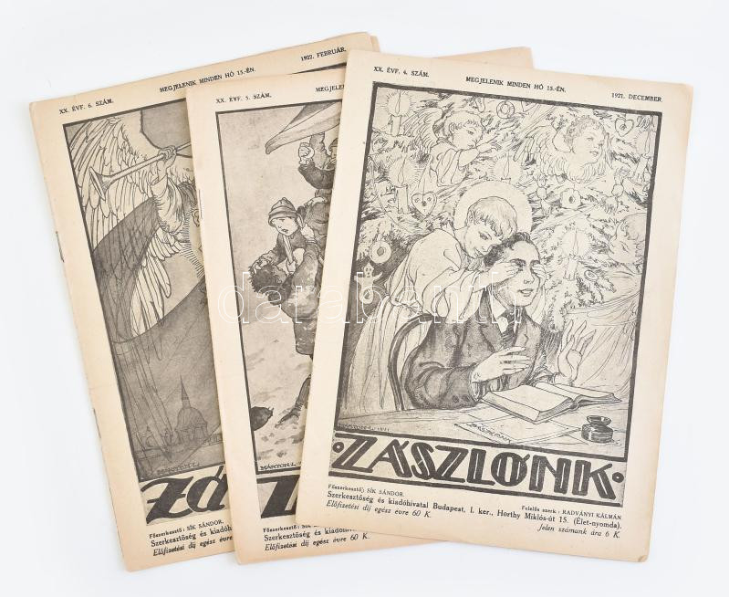 1921-1922 A Zászlónk című újság 4 db száma