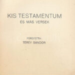Villon: Kis Testamentum és más versek. Bp., Lampel R. Kiadói papírkötés, kopottas állapotban. - Image 2