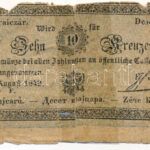 1849. 10kr 'Almásy' T:IV ragasztott Hungary 1849. 10 Krajczár 'Almásy' C:G taped Adamo G101