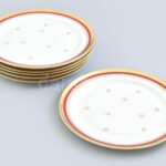 Limoges francia lapostányér, 6 db, jelzett, szép állapotban, d: 24,5 cm