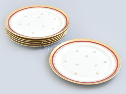 Limoges francia lapostányér, 6 db, jelzett, szép állapotban, d: 24,5 cm